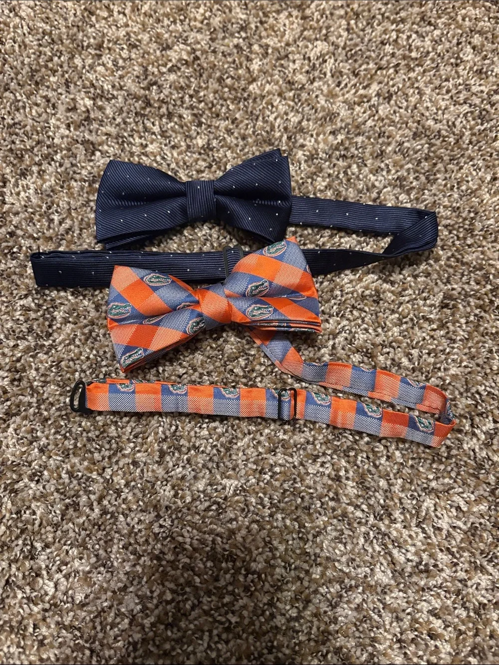 Kids Orange & Navy Bow Tie Set Florida Gaters